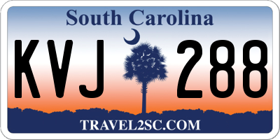 SC license plate KVJ288