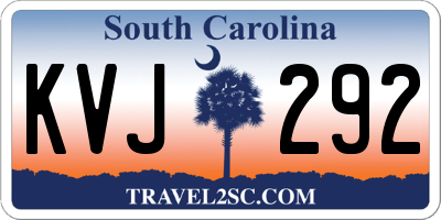 SC license plate KVJ292