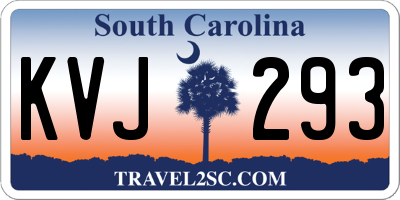 SC license plate KVJ293