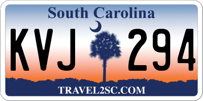 SC license plate KVJ294