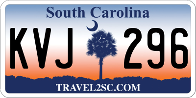 SC license plate KVJ296
