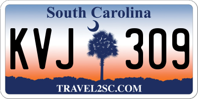 SC license plate KVJ309