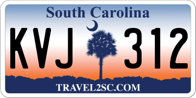 SC license plate KVJ312