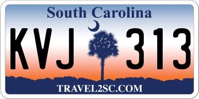 SC license plate KVJ313