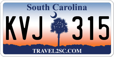 SC license plate KVJ315