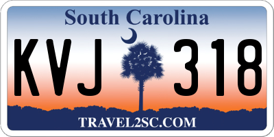 SC license plate KVJ318