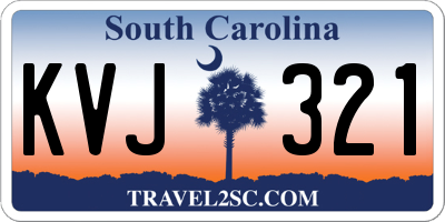 SC license plate KVJ321