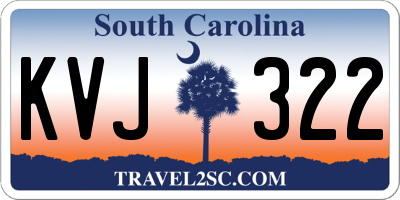 SC license plate KVJ322
