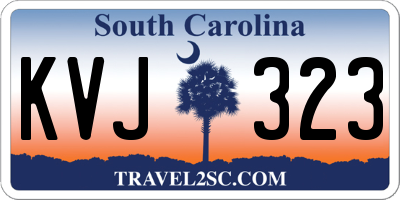 SC license plate KVJ323