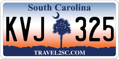 SC license plate KVJ325