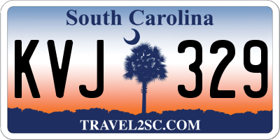 SC license plate KVJ329