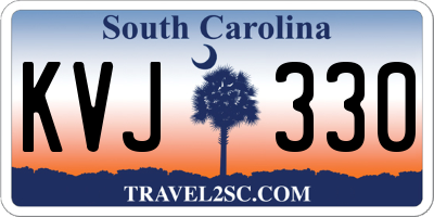 SC license plate KVJ330