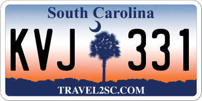 SC license plate KVJ331