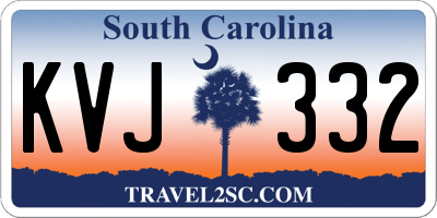 SC license plate KVJ332