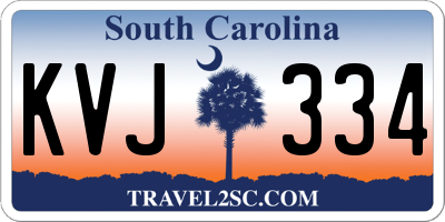 SC license plate KVJ334