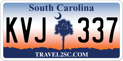SC license plate KVJ337