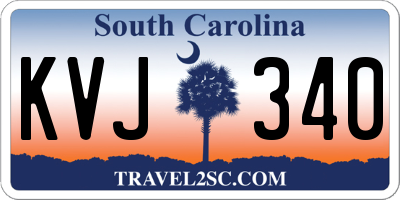 SC license plate KVJ340