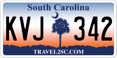 SC license plate KVJ342