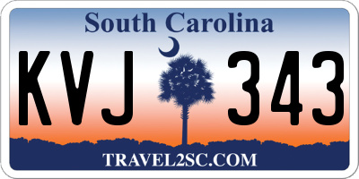 SC license plate KVJ343