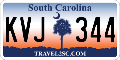 SC license plate KVJ344