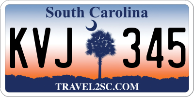 SC license plate KVJ345