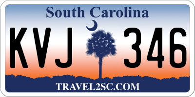 SC license plate KVJ346