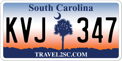 SC license plate KVJ347
