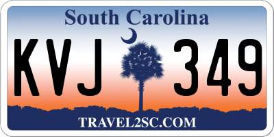 SC license plate KVJ349