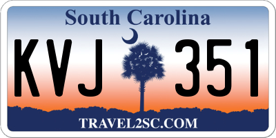 SC license plate KVJ351