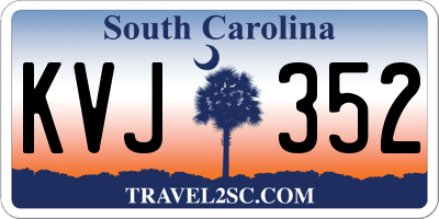 SC license plate KVJ352