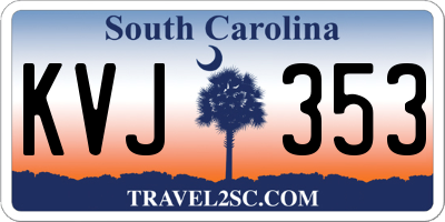 SC license plate KVJ353