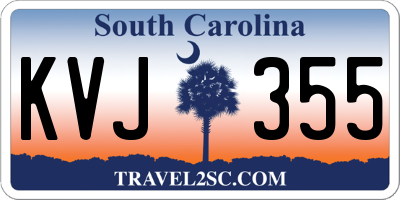 SC license plate KVJ355
