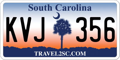 SC license plate KVJ356
