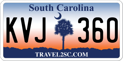 SC license plate KVJ360