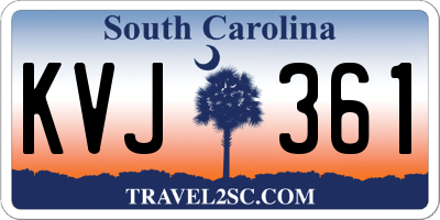 SC license plate KVJ361