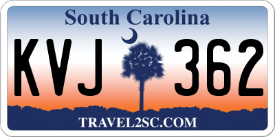 SC license plate KVJ362