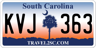 SC license plate KVJ363