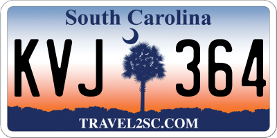 SC license plate KVJ364