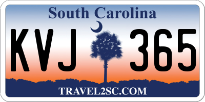 SC license plate KVJ365