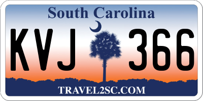 SC license plate KVJ366