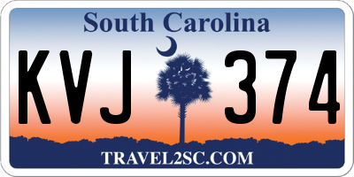SC license plate KVJ374