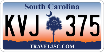SC license plate KVJ375
