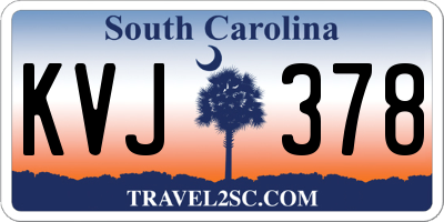 SC license plate KVJ378