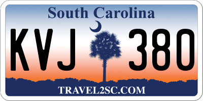 SC license plate KVJ380