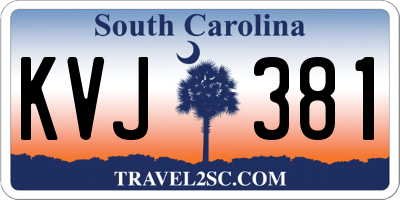 SC license plate KVJ381