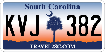 SC license plate KVJ382