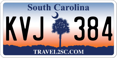SC license plate KVJ384