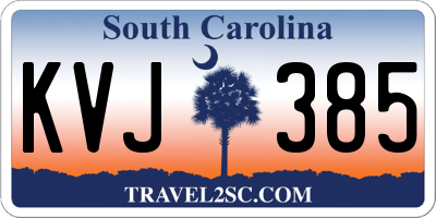 SC license plate KVJ385