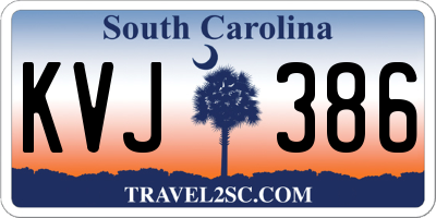 SC license plate KVJ386