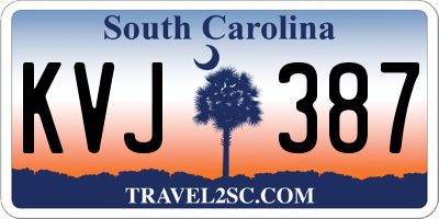 SC license plate KVJ387